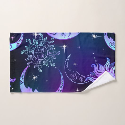 Lune et étoile (Serviette à main)