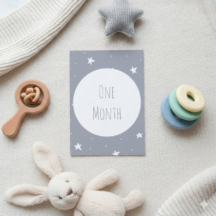 Lune et étoiles Baby Milestone Cartes