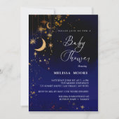 Lune Et Étoiles Baby shower Invitation (Devant)