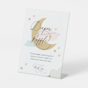 Lune et Étoiles Barreau Signe rouge bleu rose or