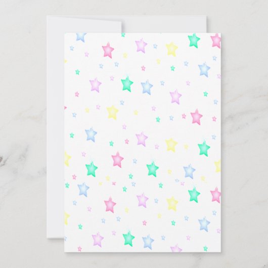 Lune et étoiles Bébé Douche Invitations (Dos)