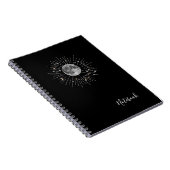 "Lune et étoiles Carnet Abstrait cosmique (Côté Droit)