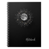 "Lune et étoiles Carnet Abstrait cosmique (Devant)