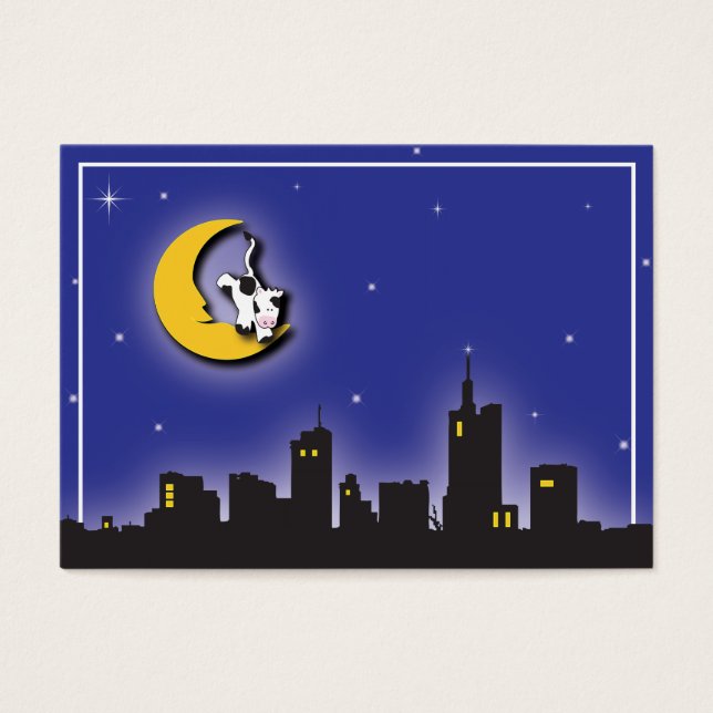 Lune et étoiles | Carte d'information (Devant)