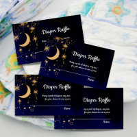 Lune Et Étoiles Cartes À Repas Baby shower Laine E