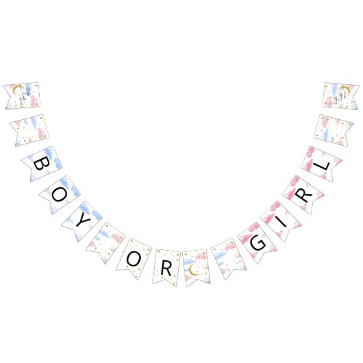 Lune et étoiles Drapeaux de lapin pour garçon ou f (Tout)