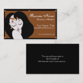 Lune et fille d'étoiles - cartes de visite (Devant / Derrière)