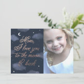 Lune et retour Carte de fête des mères (Debout devant)