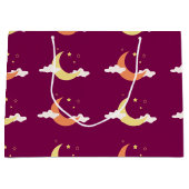 Lune & Étoiles Grand sac cadeau (Devant)