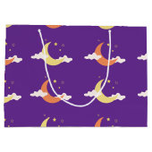 Lune & Étoiles Grand sac cadeau (Dos)