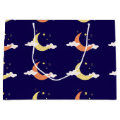 Lune & Étoiles Grand sac cadeau (Devant)