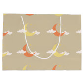 Lune & Étoiles Grand sac cadeau (Dos)