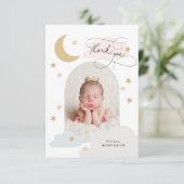 Lune Étoiles Nuages Arc Photo Merci coloré (Debout devant)