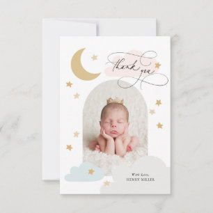 Lune Étoiles Nuages Arc Photo Merci coloré