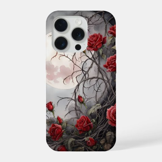 Lune gothique et rose rouge (Verso)