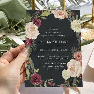 Lune Jardin Mariage Invitation