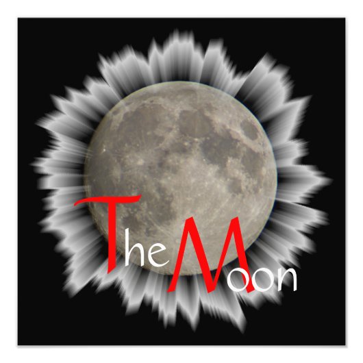 Lune, la lune, la luna, the moon poster (Devant)