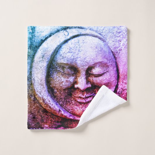 Lune lunaire et soleil (Gant de toilette)