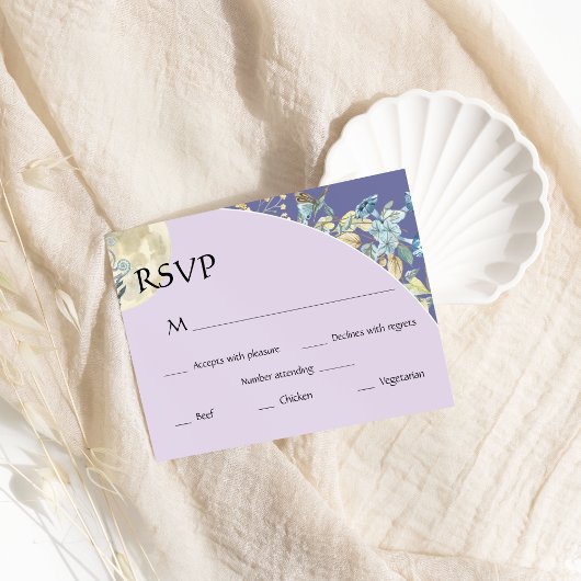 Lune lunaire lunaire violet mariage RSVP
