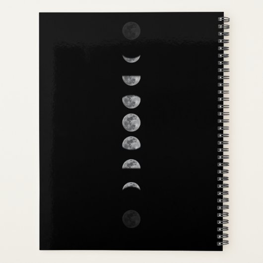 Lune lunaire Phases Céleste Nom Customisé (Dos)