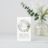 Lune magique et verdure Cartes de visite Reiki (Debout devant)