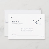 Lune Mariage céleste classique et étoiles RSVP (Devant)
