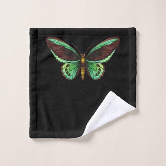 lune papillon d'art botanique papillon de lune bio (Gant de toilette)