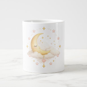 Lune pastel cosy et étoiles Tasse céramique rêveus