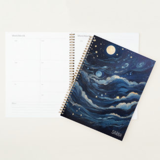 Lune personnalisée et étoiles