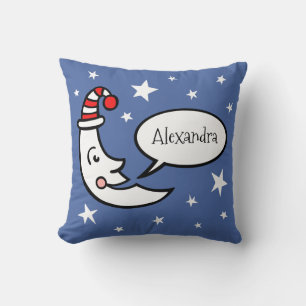 Lune personnalisée et étoiles Jeter coussin d'orei