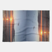 Lune Plage Sunset Serviette de cuisine (Horizontal)