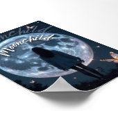 Lune - Poster de la Fille Céleste avec Lune (Coin)