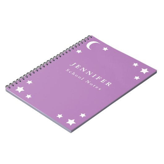 Lune pourpre et carnet de notes à spirale (Côté gauche)