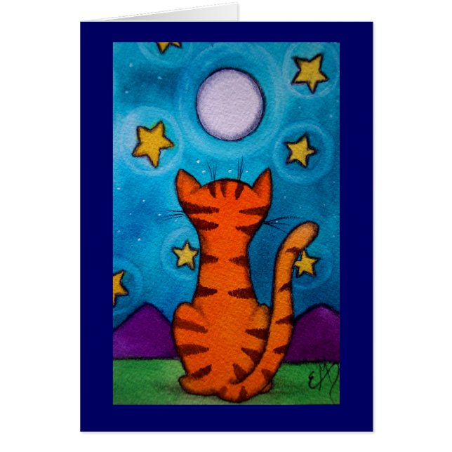 Lune regardant le chat fixement (Devant)