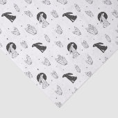 Lune regardant le papier de soie fixement de soie (Détail)