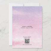 Lune romantique Aquarelle invitations mariage (Dos)