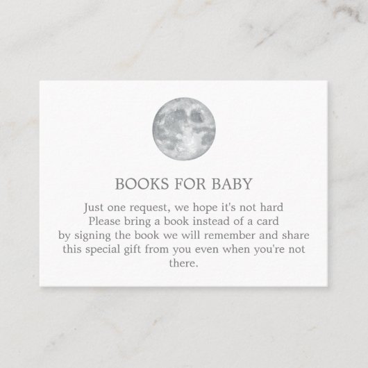 Lune S'il vous plaît apporter un livre Carte de bo (Devant)