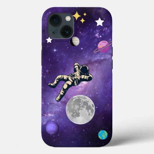 Lune spatiale et étoiles iPhone / coque ipad (Verso)