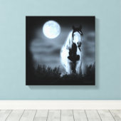 Lune Stallion Mystique Shaman Toile Enveloppée (Insitu (Plancher de Bois))