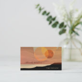 Lune sur le Carte de visite de méditation du lac (Debout devant)