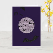 Lune timbrée - carte d'anniversaire (Fleur jaune)