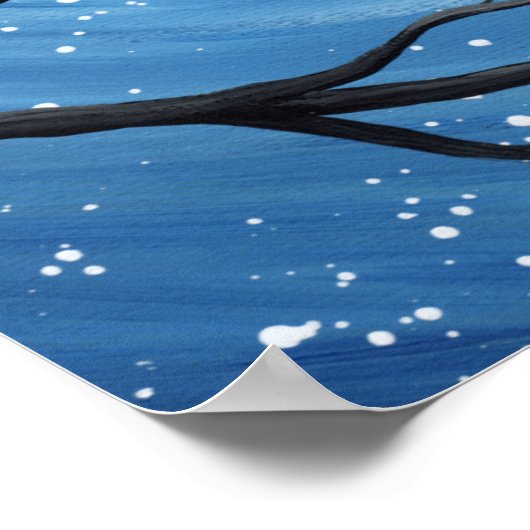 Lune Whimsical avec chats Poster Imprimer (Coin)