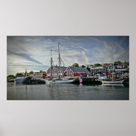 Lunenburg Harbour, NS-vingerafdruk Poster (Voorkant)