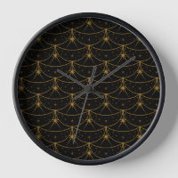 Lunes et étoiles Horloge encadrée en bois