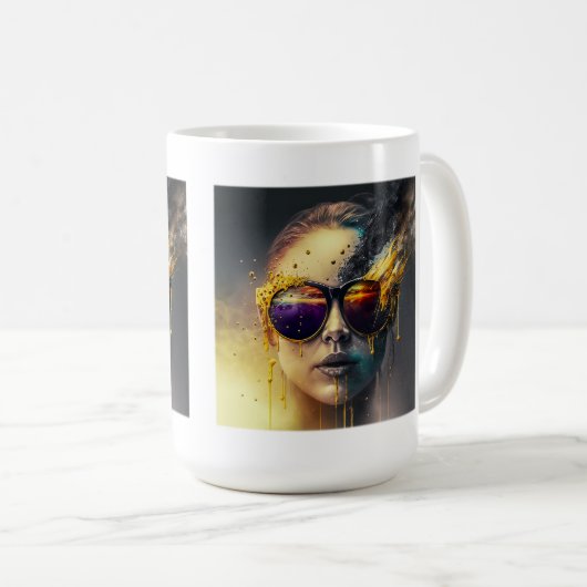 Lunettes brûlantes Mug classique, 15 oz (Devant droit)