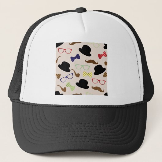 Lunettes, Casquettes et moustache (Devant)