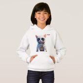 Lunettes & Chat Enfants à capuche (Devant entier)