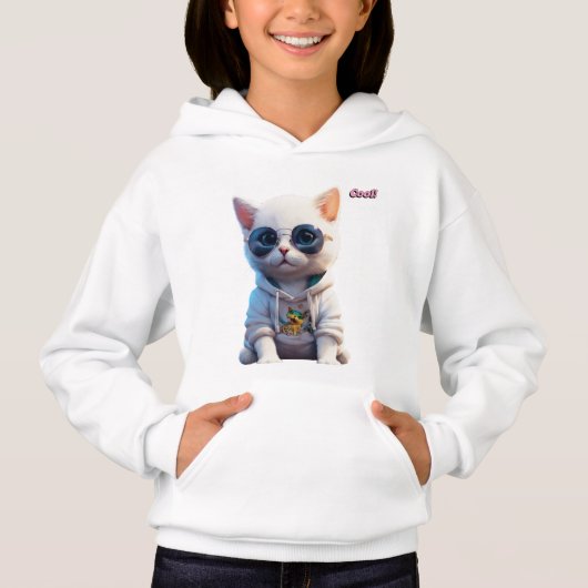 Lunettes & Chat Enfants à capuche (Devant)