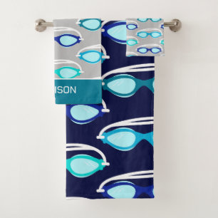 Lunettes de bain à motif bleu moderne