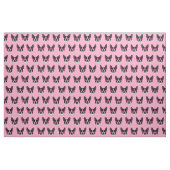 Lunettes de Boston Terrier - tissu rose (Fat Quarter)